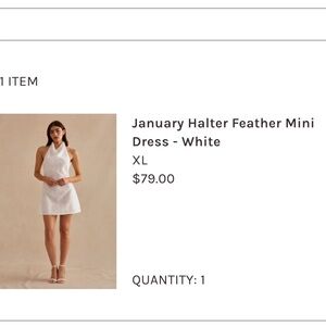 Birdy Grey White Halter Mini Dress